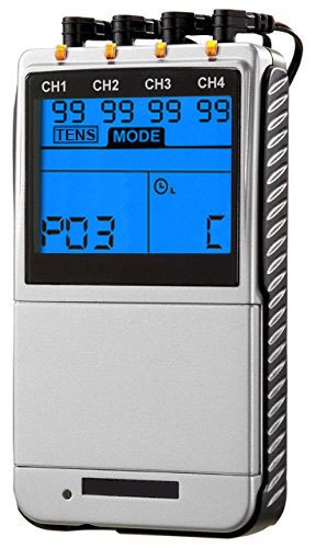 906A Premier 4 Channel Rechargeable - TENS EMS Combo Muscle Stimulator for Pain Relief and Muscle Strengthening