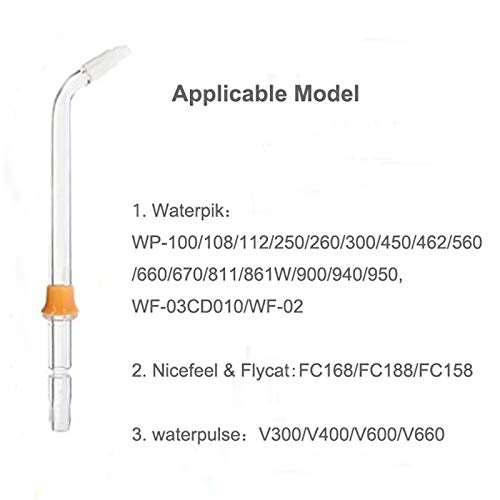 Orthodontic Replacement Tips Compatible with Waterpik Water Flossers and Oral Irrigators, 3-Pack (Orthodontic Tips)