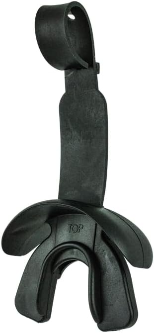 DAMAGE CONTROL Mouthguard with Permanent Helmet Strap, Youth Mouth Guard to Protect Lips & Teeth, No Boiling Pacifier, Breathable Binky Mouthpiece, Football Mouthpiece, Works with Braces (Black)