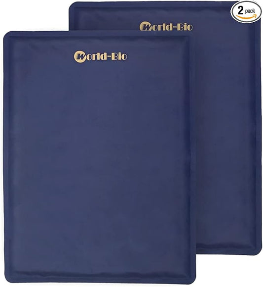 Large Gel Ice Pack 2 pack for Injuries Reusable, Flexible Hot Cold Therapy Pad for Hip, Back, Knee, Leg, Soothing Pain from Bruises & Sprains, Muscle Aches, Relief for Surgery, Back Pain 11.5" x 15.4"