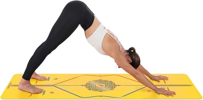 Liforme Printed Yoga Mat Collection - Free Yoga Bag Included - Patented Alignment System, Warrior-like Grip, Non-Slip, Eco-friendly, Sweat-resistant, Long, Wide and Thick for Comfort