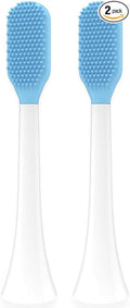 Tongue Scraper Heads Compatible with Philips Sonicare Click-On Handles – Gentle & Effective Tongue Cleaner, Fresh Breath, 2 Pack, Replacement Brush Heads (White, One Size)