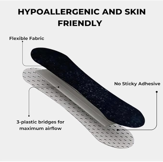 Nasal Strips for Snoring(30 Count), Athletic Nose Strips for Snoring & Sleep Aid Nose Patches, Extra Strength Adhesive, Newly Upgraded Oil and Sweat Resistant Adhesive