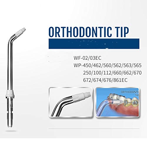 Replacement Tips Compatible with Waterpik Water Flosser, Storage Case and 9 Tips, Compatible with Waterpik Aquarius Water Flosser, WP-660, WP-580, WF-20, CC-04, WP-662, WP-667CD, WF-13, WF-12