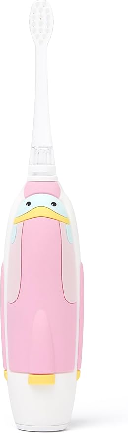 SuperMouth Turbo Twins Sonic Toothbrush – Battery-Powered, Soft Bristles, Flashlight to See Kids’ Mouth, Gently Cleans & Polishes Teeth for Ages 3-6 Years, Augmented Reality Sticker to Teach Brushing