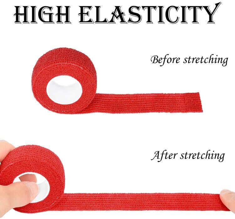 8 Rolls 1” Cohesive Bandage Self Adherent Bandage Wrap Breathable Vet Tape Elastic Adhesive Bandage for Sports, Wrist, Ankle, Tattoo Wraps(Rainbow Colors)