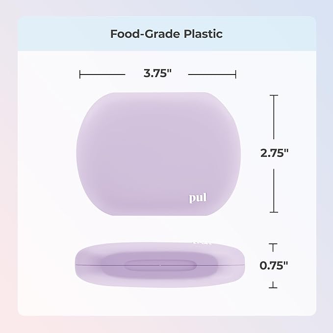 PUL Aligner Care Convenience Kit – Case + 2-in-1 Tool for Invisalign, Retainers, Partial Dentures, Mouth & Night Guards & More – Purple Case & 2-Pack of Purple Aligner Seating Chewie & Removal Tool