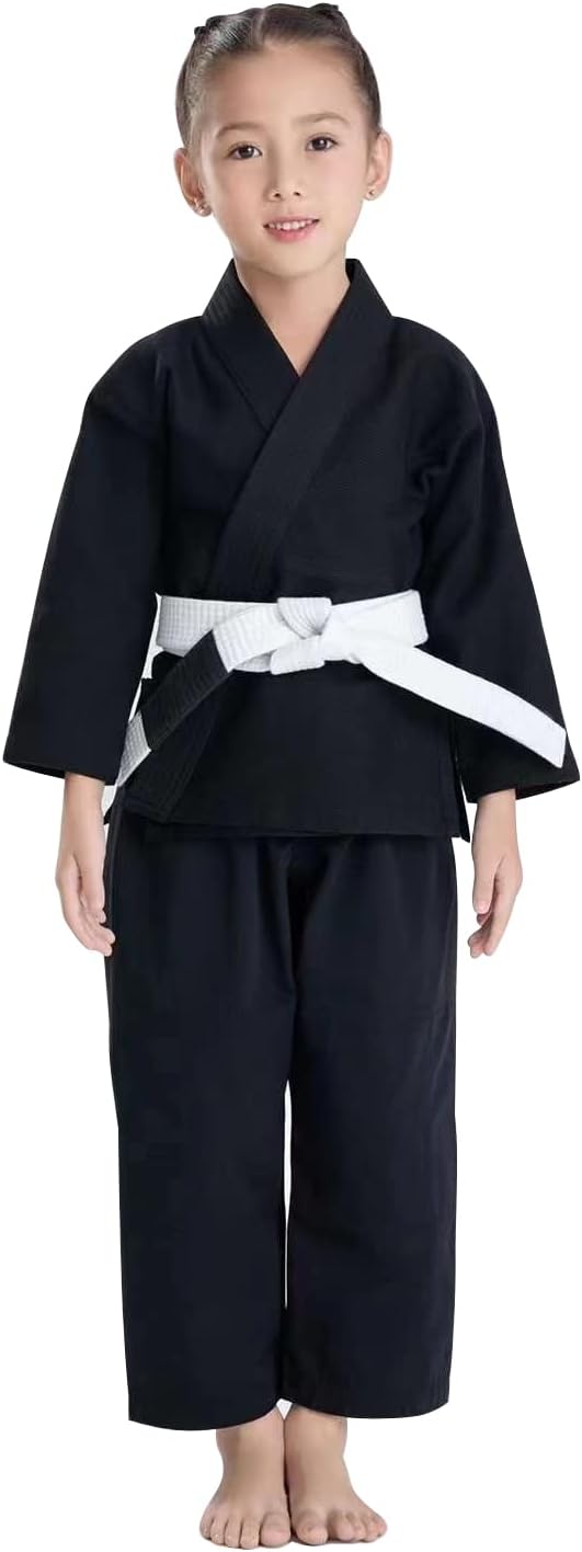 JUST YEARN Kids BJJ GI, Youth IBJJF Children’s Students Brazilian Jiujitsu Gi kimono Pre-washed Fabric Belt Not Included.