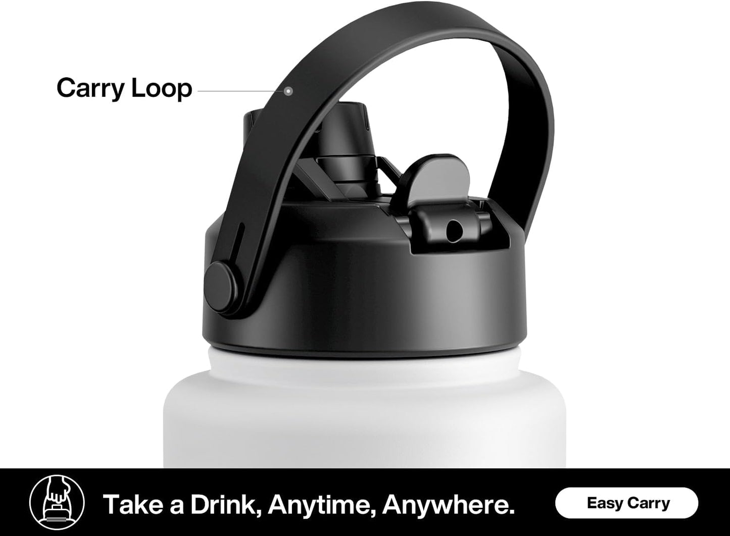 40 oz Insulated Water Bottle with 2-in-1 Straw and Spout Lid, Keep Cold 24H, Leak-Proof, BPA-Free, Double Wall Stainless Steel Water Bottle for Sports, Gym, Travel, and School (Oracle Kittens)