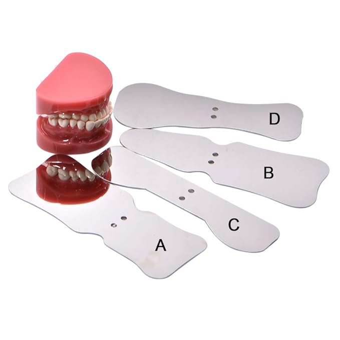 Angzhili 1 piece Dental Photography Mirrors Dental Orthodontic Mirror Stainless Steel Single Sided Photographic Occlusal Mirror,Bendable Dental Oral Mirror Intra-Oral Reflector (B type)