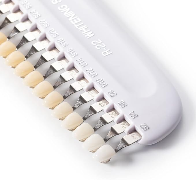 Teeth Whitening Shade Guide Professional 3D R-22 Tooth Whitening Shade Chart with 22 Colors - Tooth Bleaching Shade Chart