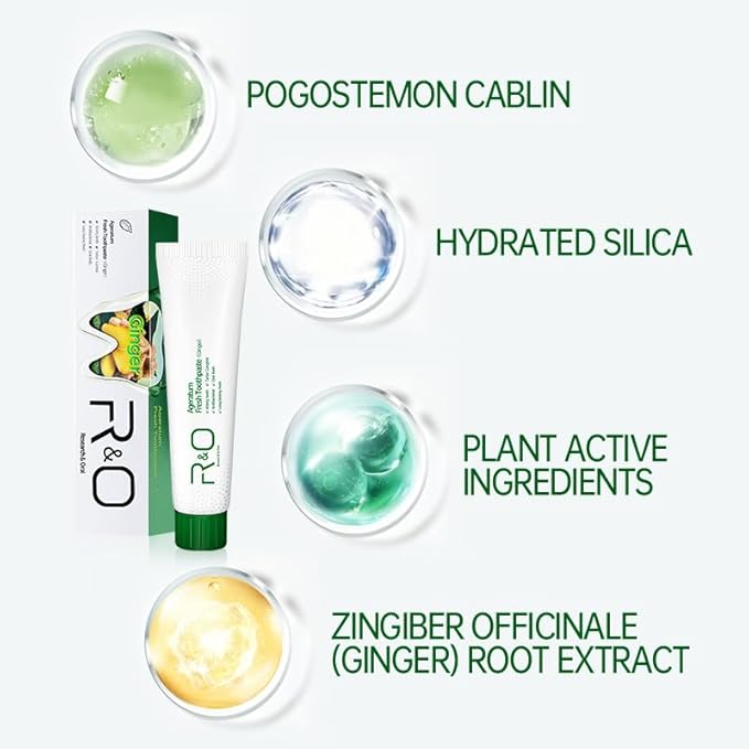 R&O Ginger Mint Fresh Toothpaste, 3.53 oz - A Miracle for Oral Hygiene, Maintains Fresh Breath, Relieves Oral Discomfort, Removes Dental Plaqu(2)