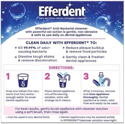 Efferdent Retainer & Denture Cleaner Tablets, Complete Clean, 44 Count, (Pack of 10)