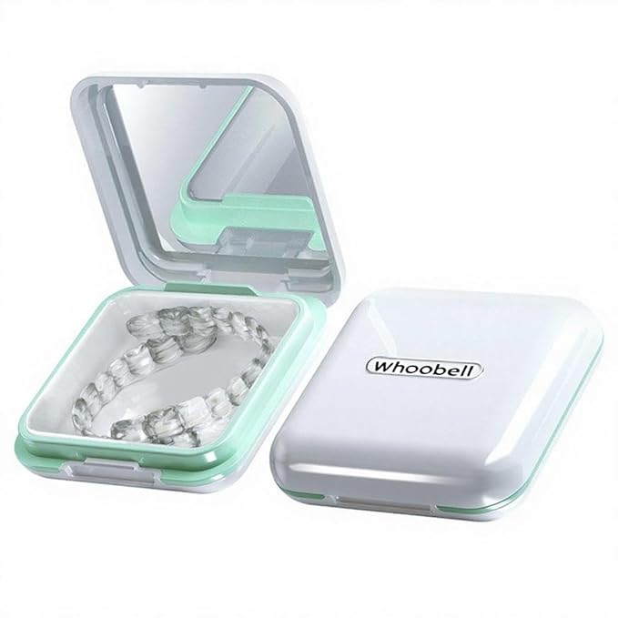 Retainer Case, Night Mouth Guard Case, Cute Retainer Case with Slim, Large Aligner Case, Inner Size 2.56, 2.36, 0.79 Inches (1 pack)