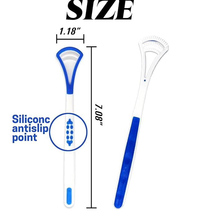 GXXMEI 40PCS Tongue Scraper for Adults, Tongue Scraper Cleaner, Blue Tongue Cleaner, Oral Care Scrapers Kits Plastic Tongue Brush for Reducing Bad Breath Adults Kids Healthy Oral Care Tools Easy to Us