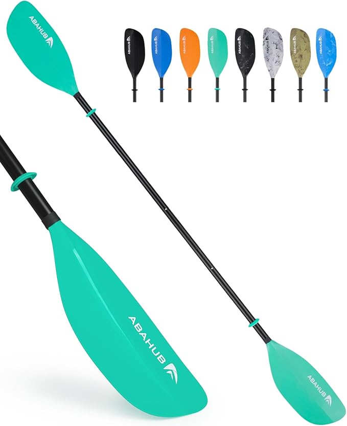 Abahub Adjustable Kayak Paddle 210-230 cm/ 230-250 cm Floating Kayaking Oars Boating Oars Canoeing Oars Black
