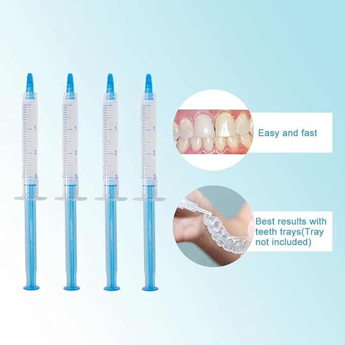 10pcs 3ml Teeth Whitening Gel Syringes, Refills 35% CP Bleaching Gel Kit Tooth Whitener Gel for Home Use
