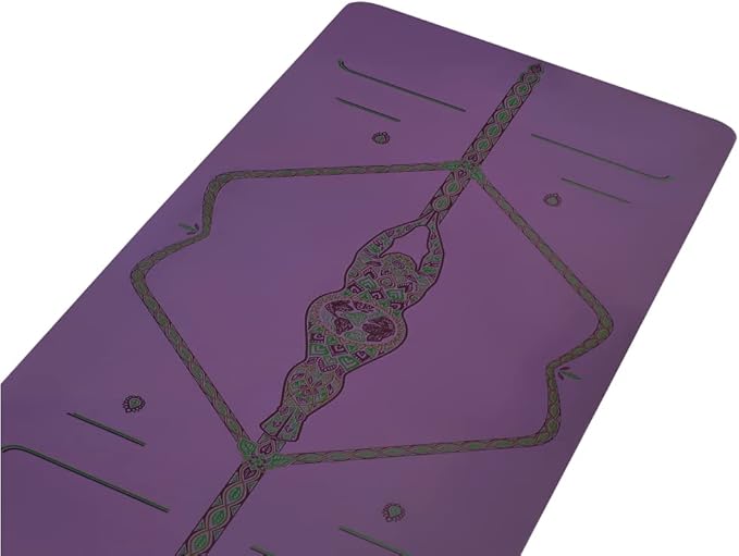 Liforme Printed Yoga Mat Collection - Free Yoga Bag Included - Patented Alignment System, Warrior-like Grip, Non-Slip, Eco-friendly, Sweat-resistant, Long, Wide and Thick for Comfort