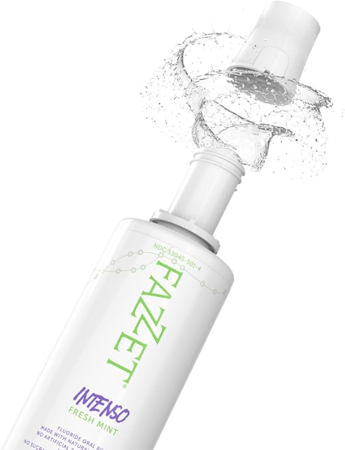 Intenso Fluoride Oral Rinse – Soothe Tonsils, Combat Bad Breath – Alcohol, Gluten, and Paraben Free Mouthwash – Fresh Mint Flavor