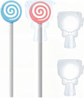 Y-Kelin Kids Tongue Scraper for Ages 2-8, 100% BPA-Free Silicone Cleaner – Cute Lollipop with Easy-to-Grasp Handles and Smiley Covers, Helps Freshen Bad Breath, Pack of 2
