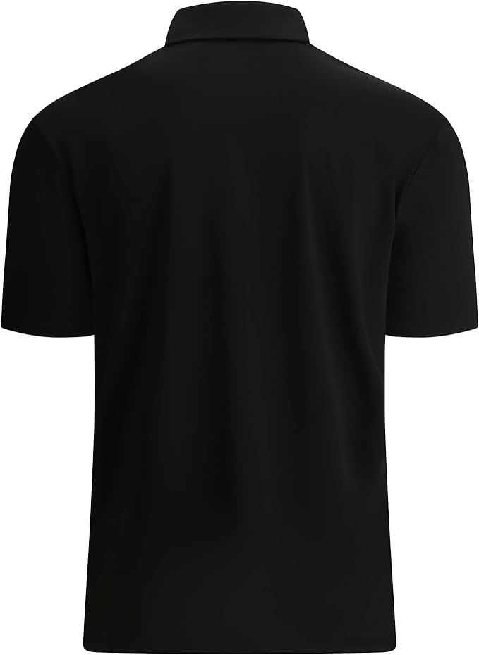 Alex Vando Mens Golf Shirt Moisture Wicking Quick-Dry Solid Short Sleeve Polo Shirts for Men
