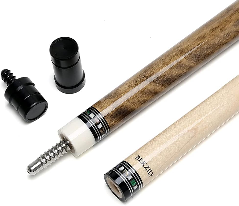 2-Piece Pool Cue Stick + Pool Cue Case with Carbon Extension