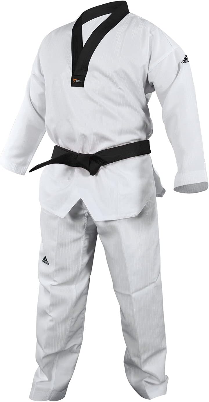adidas ADI-START II World Taekwondo Approved Taekwondo Dobok Uniform - Black V-Neck