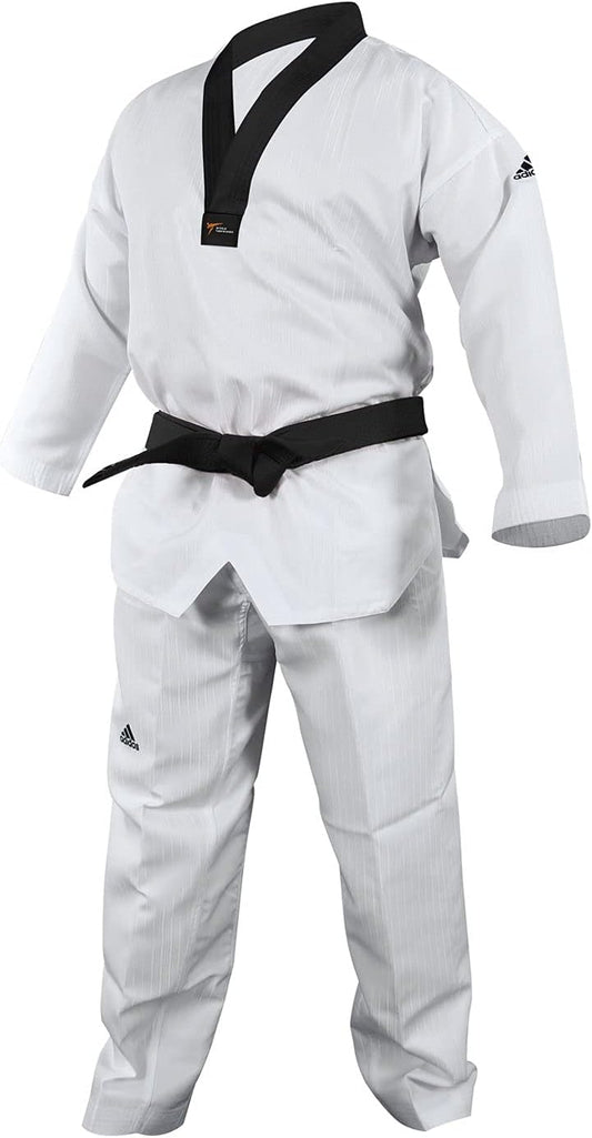 adidas ADI-START II World Taekwondo Approved Taekwondo Dobok Uniform - Black V-Neck