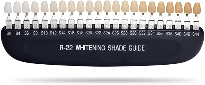 Professional 3D R-22 Dental Tooth Teeth Whitening Shade Guide for Dentist Tracking Teeth Whitening Course, Tooth Shade Guide with 22 Colors
