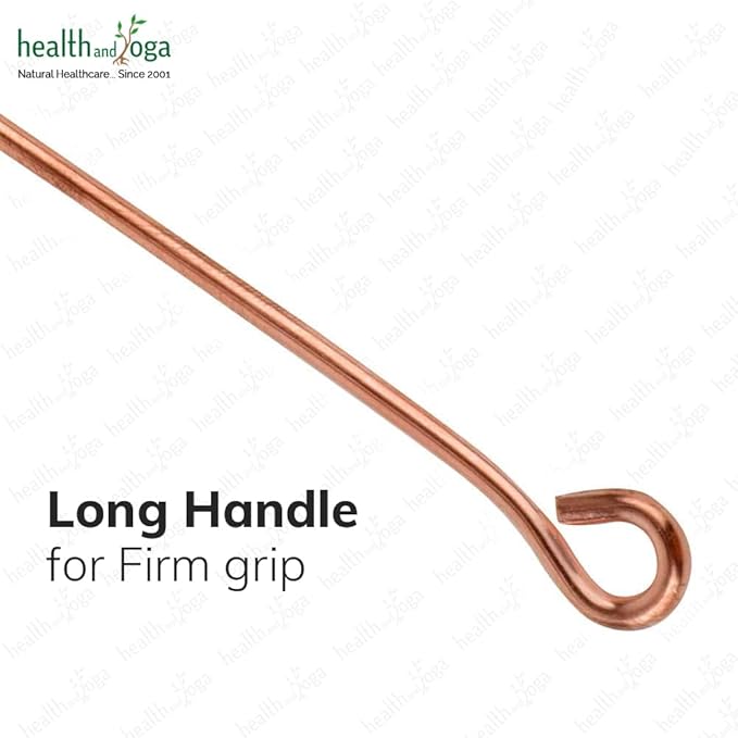 HealthAndYoga™ qSwipe Lite Copper Tongue Cleaners (Pack of 12) – Prevents Bad breath, Improves taste- Flexible, Curved ends provide good grip – Complete Oral Care/Hygiene for Travel/Office/Home