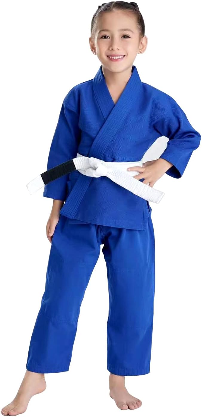 JUST YEARN Kids BJJ GI, Youth IBJJF Children’s Students Brazilian Jiujitsu Gi kimono Pre-washed Fabric Belt Not Included.