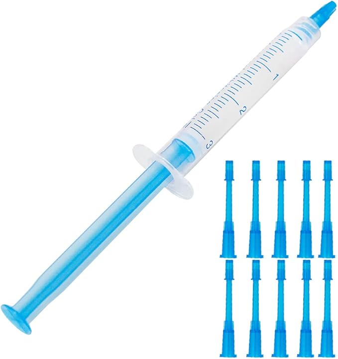10pcs 3ml Teeth Whitening Gel Syringes, Refills 35% CP Bleaching Gel Kit Tooth Whitener Gel for Home Use
