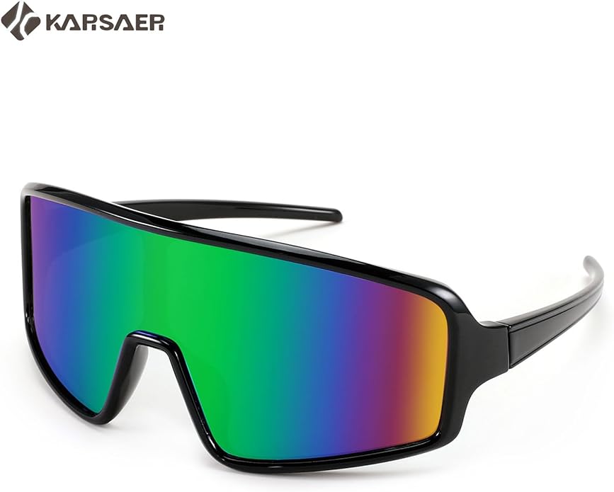 Karsaer Vision Sports Sunglasses Cycling Glasses Baseball Softball Sunglasses Unisex for Adult Youth Kids Boys Girls 8-16