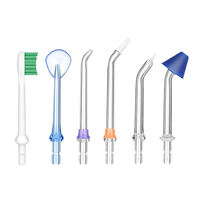 Replacement Tips for Puur Smile Water Flosser – 6x Water Dental Flosser Tip | Oral Irrigator Jet Tip | Advanced Dental Care for a Healthier Mouth, Gum, and Teeth | Water Flosser Head