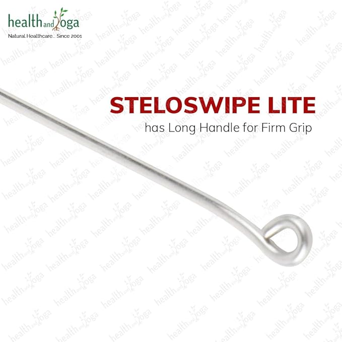 HealthAndYoga™ SteloSwipe Lite Stainless Steel Tongue Cleaners - Disposable Metal Tongue Scrapers Bulk Pack (Pack of 12) - Oral Hygiene Scraper- Prevents Bad breath – Replacement and Gift Pack