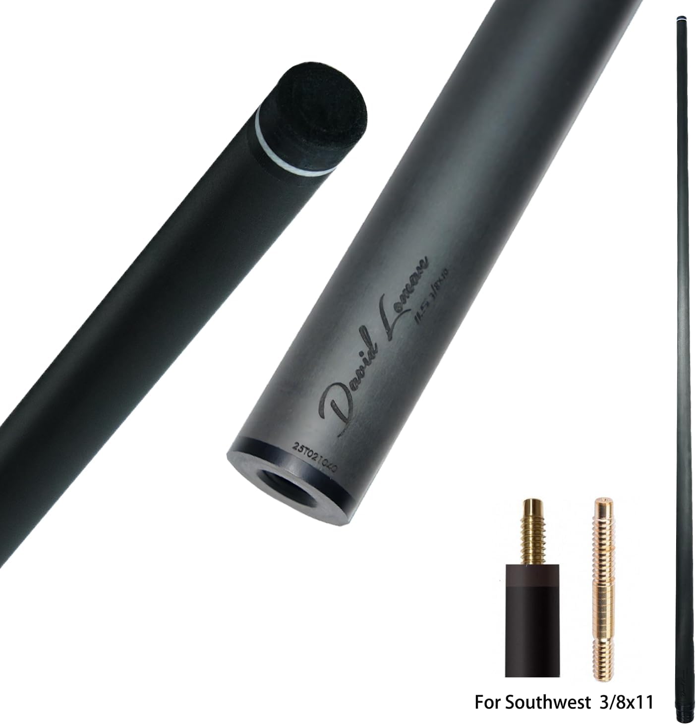 29.13" /Radial Wavy 3/8-10 3/8-11 3/8-14 Uni-Loc 5/16-18 Carbon Pool Cue Single Shaft, Low Deflection Technology, Ultra-Smooth, pro Taper, Easy to Control