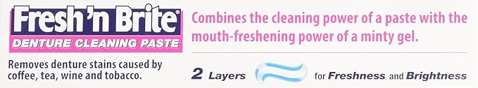 Stim-U-Dent Fresh'n Brite Denture Cleaning Paste, (1Pack)