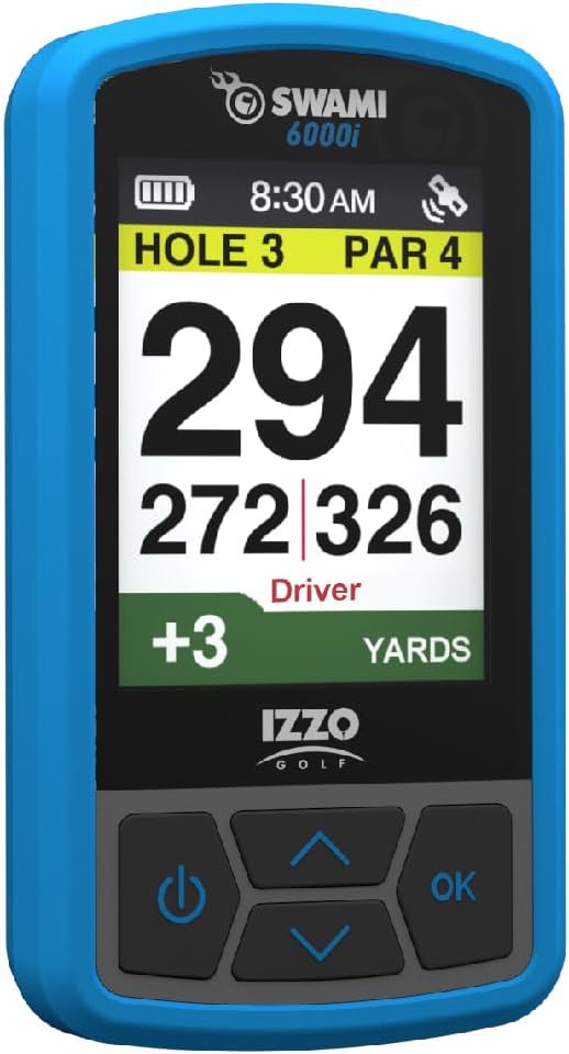 Izzo Swami 6000 Handheld Golf GPS Water-Resistant Color Display with 38,000 Course Maps & Scorekeeper