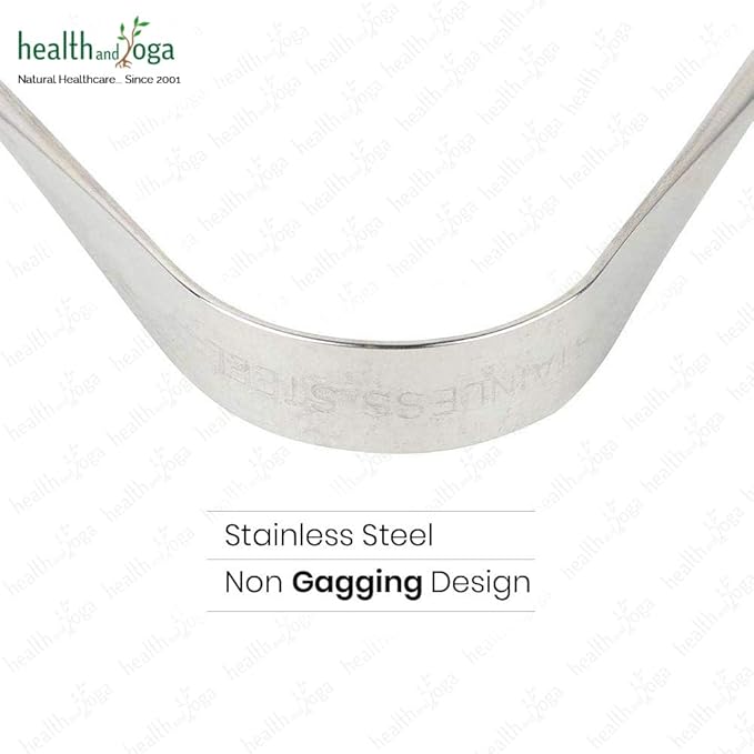 HealthAndYoga™ SteloSwipe Lite Stainless Steel Tongue Cleaners - Disposable Metal Tongue Scrapers Bulk Pack (Pack of 12) - Oral Hygiene Scraper- Prevents Bad breath – Replacement and Gift Pack