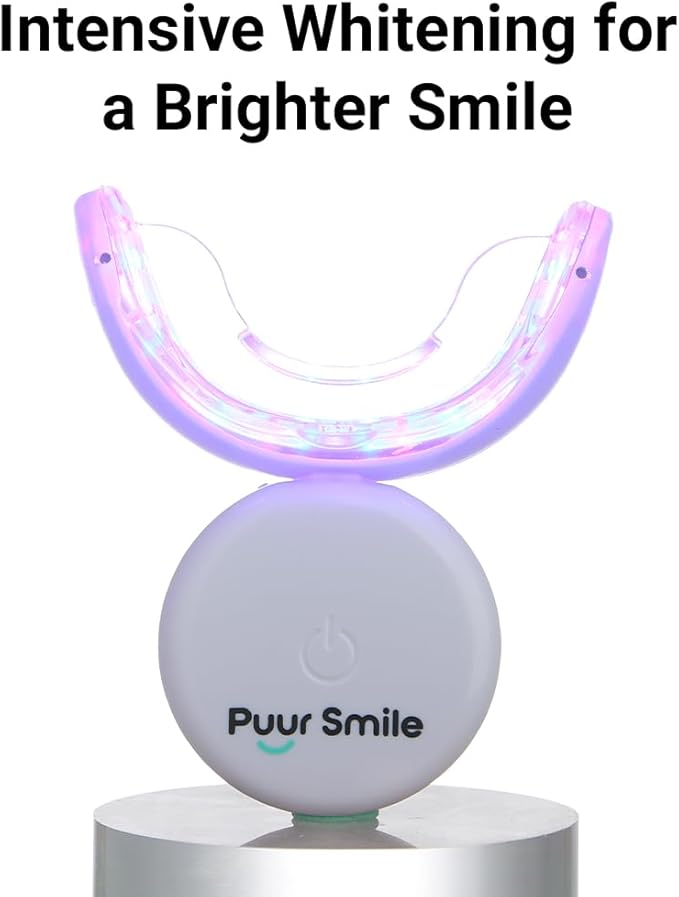 Teeth Whitening Kit – LED Light & Whitening Gel with Remineralization Syringes – Professional-Grade Whitening for Sensitive Teeth – Removes Stains from Coffee, Wine, & Smoking