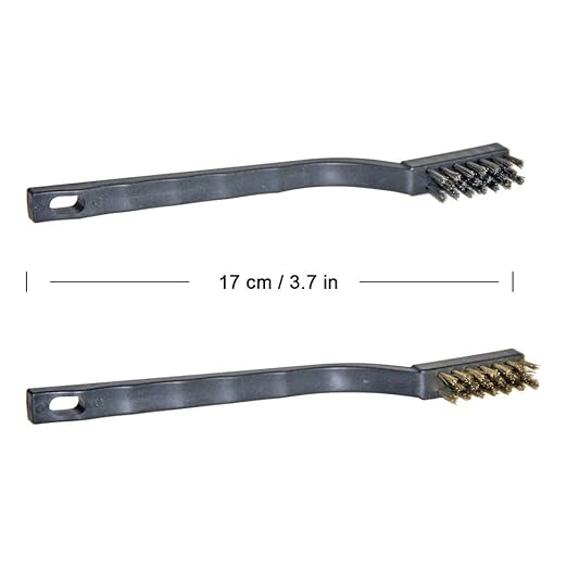 12PCS Mini Wire Brushes, Stainless Steel & Brass Brush Set, Curved Handle Scratch Brush for Automotive, Cleaning Welding Slag and Rust