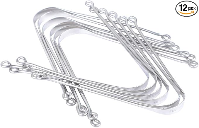 HealthAndYoga™ SteloSwipe Lite Stainless Steel Tongue Cleaners - Disposable Metal Tongue Scrapers Bulk Pack (Pack of 12) - Oral Hygiene Scraper- Prevents Bad breath – Replacement and Gift Pack