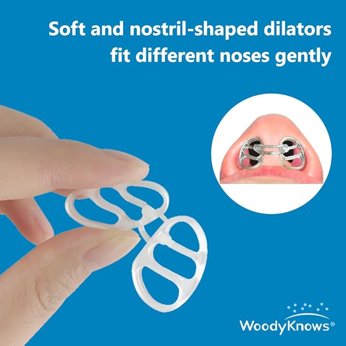 WoodyKnows Super-Support Nasal Dilator, Improves Sleep and Sports Airflow, Nasal Congestion and Nose-Related snoring aid (S 4Pack)