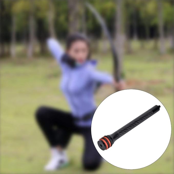Life 8 inch Bow Arrow Shock Absorber, Carbon Fiber Rubber Archery Accessories for Sports Hunting, Compound Bow Stabilizer Accessory for Limb