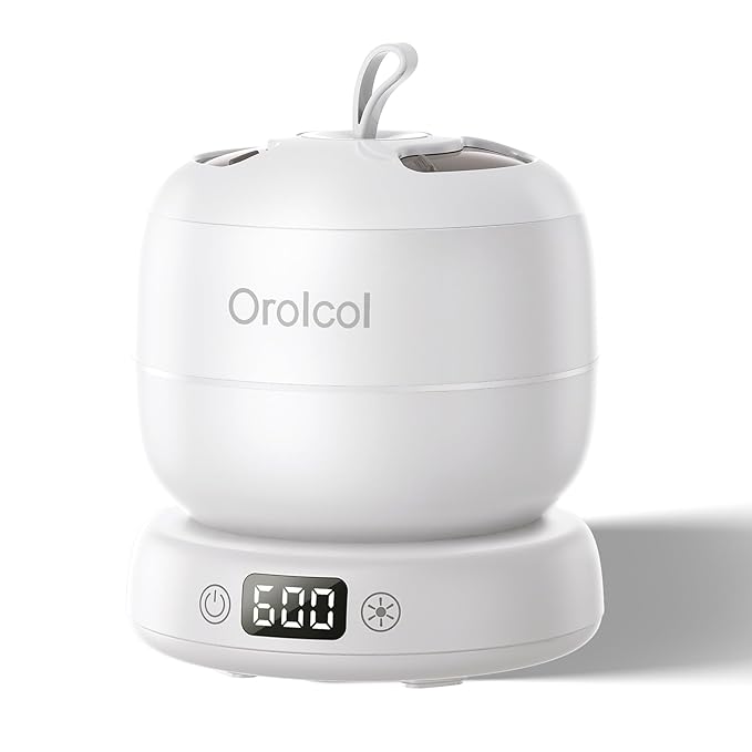 Ultrasonic Retainer Cleaner Machine,Mouth Guard Cleaner,Dental Pod Cleaner/Night Guard Cleaner/Aligner Cleaner Waterproof 3 Powerful Cleaning Modes 180ml-Best Gift for Braces Users/Christmas