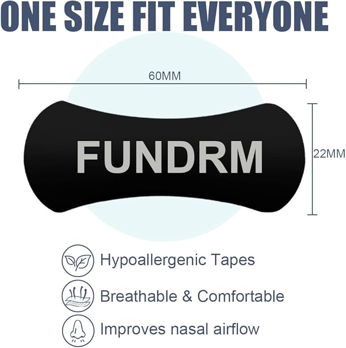 60 Count Nasal Strips for Anti Snoring Nose Tapes for Breathing Increased Airflow Nasal Congestion Relief Nose Adhesive Dilator Form for Improve Sleep Patches On Sensitive Skin