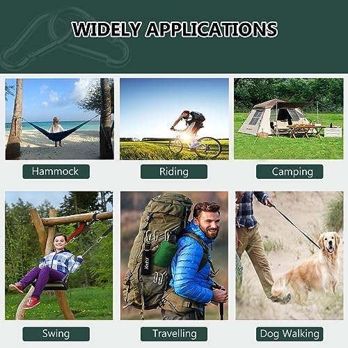 M5 Spring Snap Hook Carabiners, Carabiner Clip, Heavy Duty Galvanized Steel Spring Clip, Quick Link Key Chain for Swing Hammock Gym Outdoor, Holding Capacity