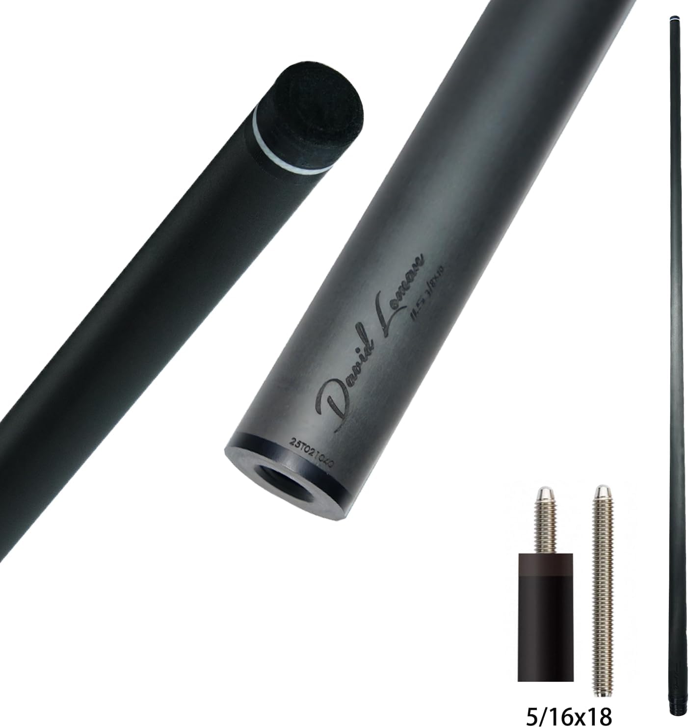 29.13" /Radial Wavy 3/8-10 3/8-11 3/8-14 Uni-Loc 5/16-18 Carbon Pool Cue Single Shaft, Low Deflection Technology, Ultra-Smooth, pro Taper, Easy to Control
