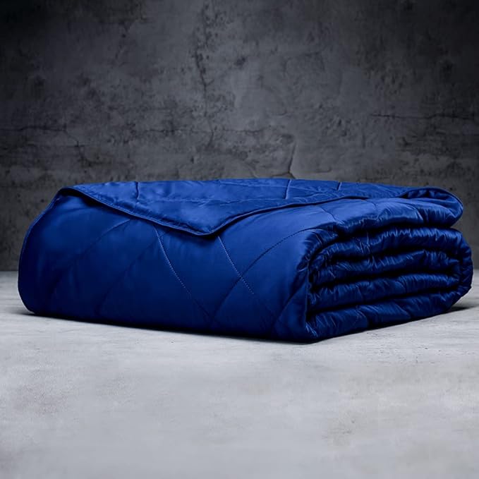 LUXOME Lightweight Blanket | 100% Rayon (Viscose) from Bamboo Fabric & Fill | King/Cal King - 98"x92" | Thermal-Regulating | Super Soft | Sapphire