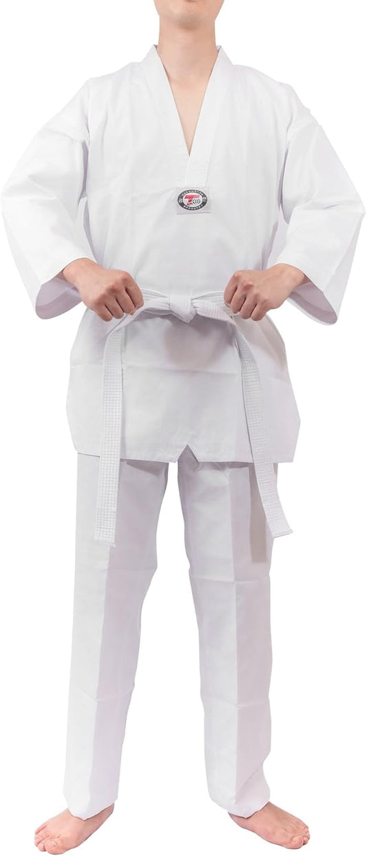 AAMA Student White V-Neck Taekwondo Uniform
